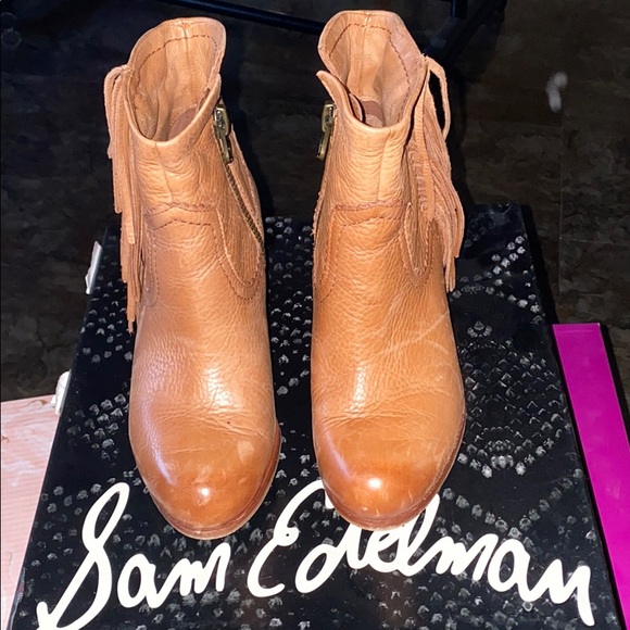 Sam Edelman Fringe Booties - Picture 2 of 4